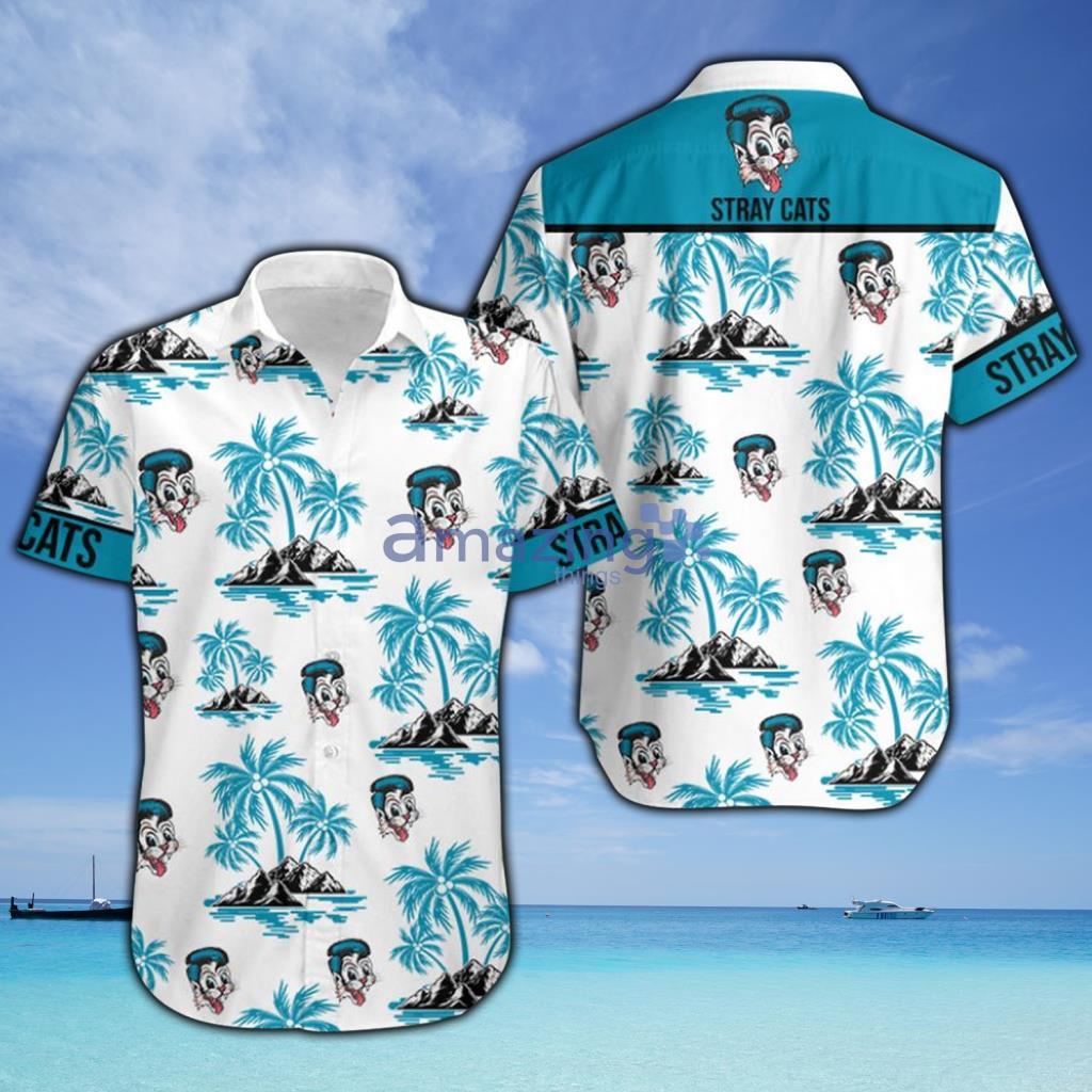 Stray Cats Palm Tree Tropical Hawaiian Shirt - Stray Cats Palm Tree Tropical Hawaiian Shirt