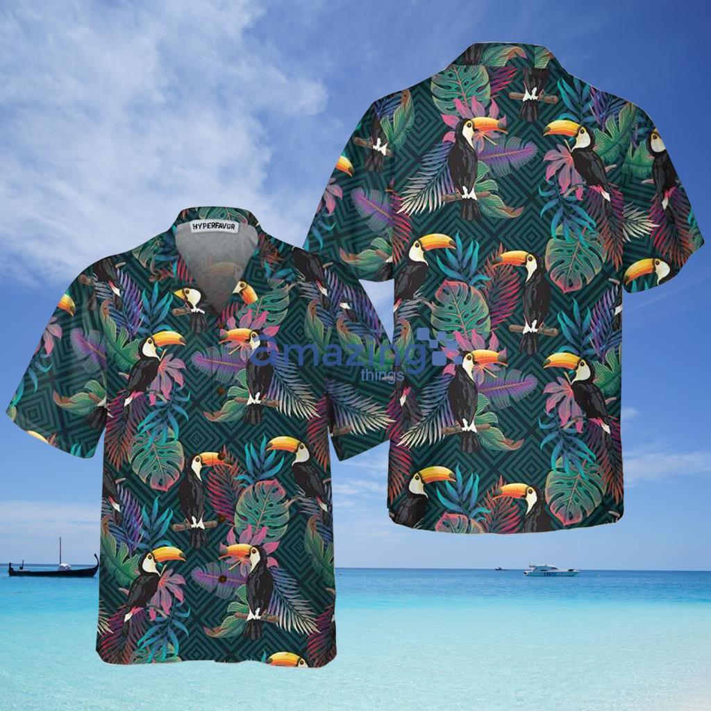 Summer Exotic Pattern With Toucan Bird Hawaiian Shirt - Summer Exotic Pattern With Toucan Bird Hawaiian Shirt