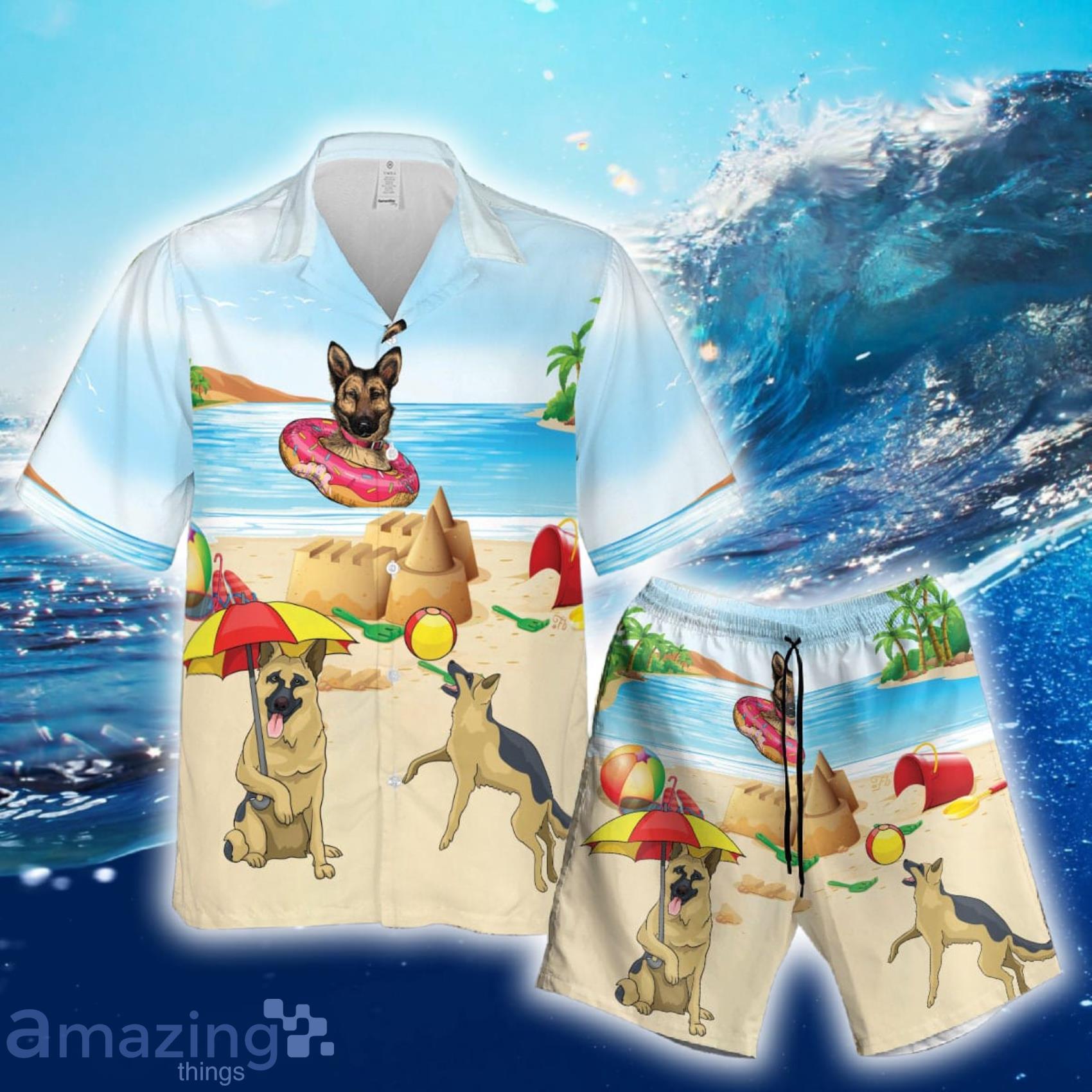 Summer Vibes German Shepherd Beach Hawaiian Shirt And Short Product Photo 1