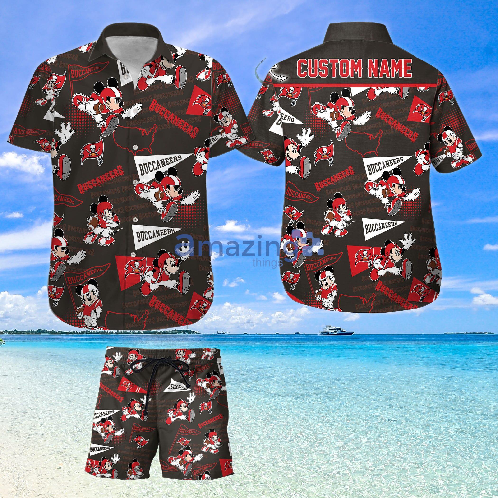 Tampa Bay Buccaneers Mickey Lover Custom Name For Fans Hawaiian Shirt And Shorts Product Photo 1