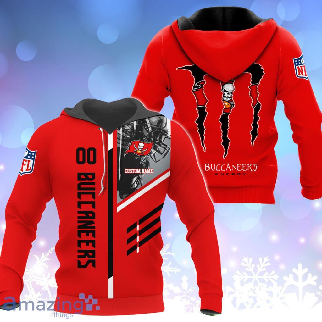 Tampa Bay Buccaneers NFL Teams Custom Name Monsters Hoodie 3D For Fans - Tampa Bay Buccaneers NFL Teams Custom Name Monsters Hoodie 3D For Fans