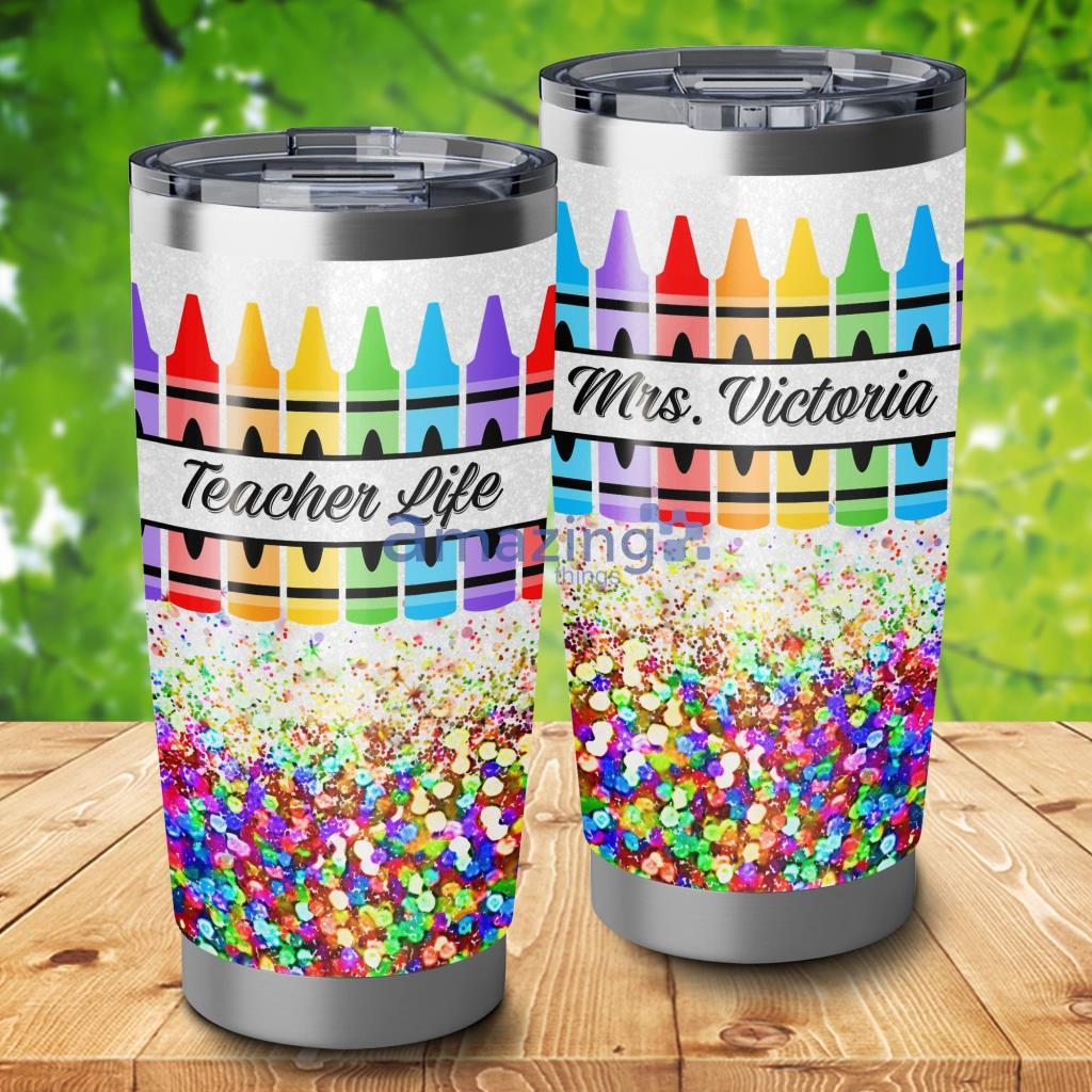 Teacher Colorful Custom Name Tumbler - Teacher Colorful Custom Name 20Oz Tumbler_2981