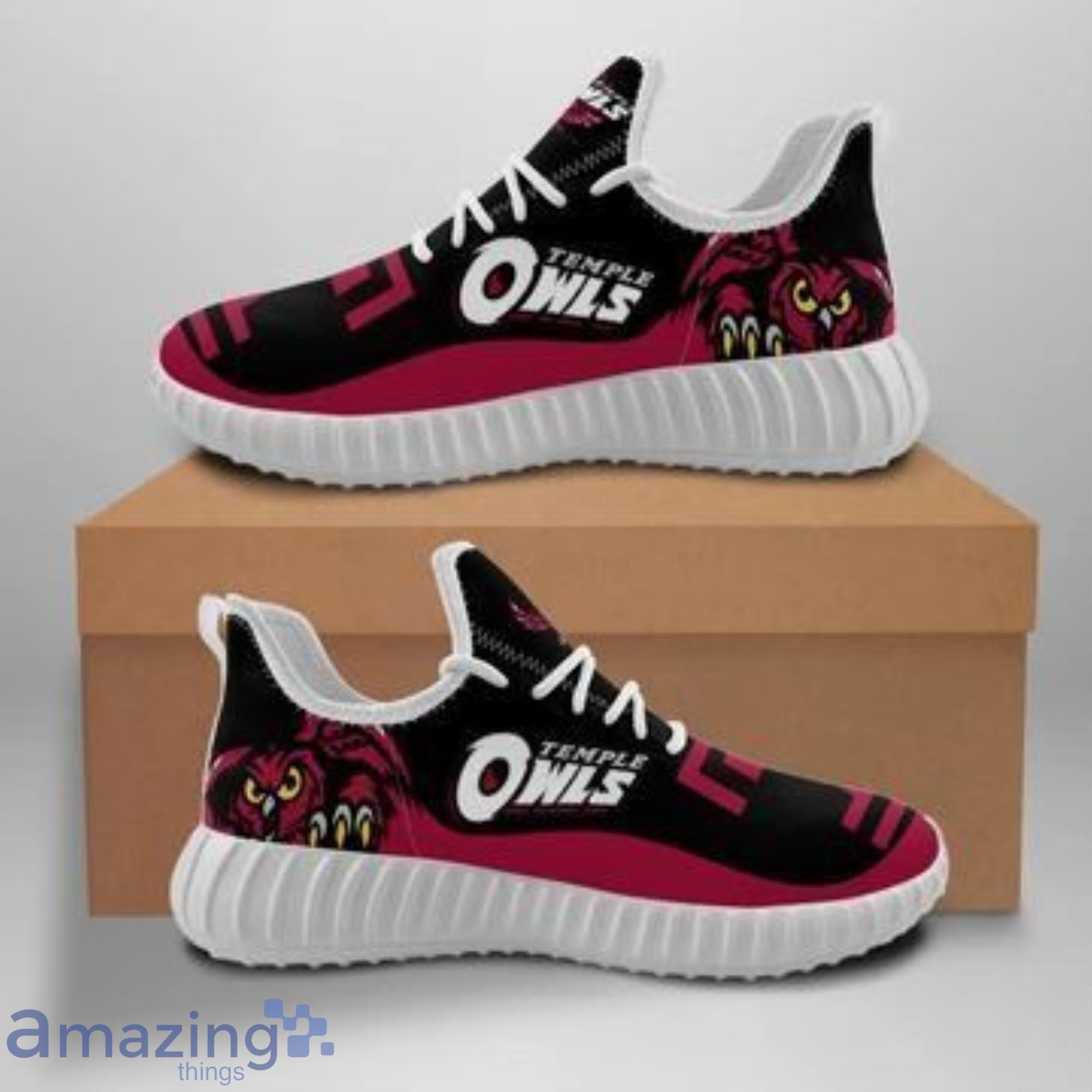 Temple Owls NCAAF White Running Walking Shoes Reze Sneakers Product Photo 1