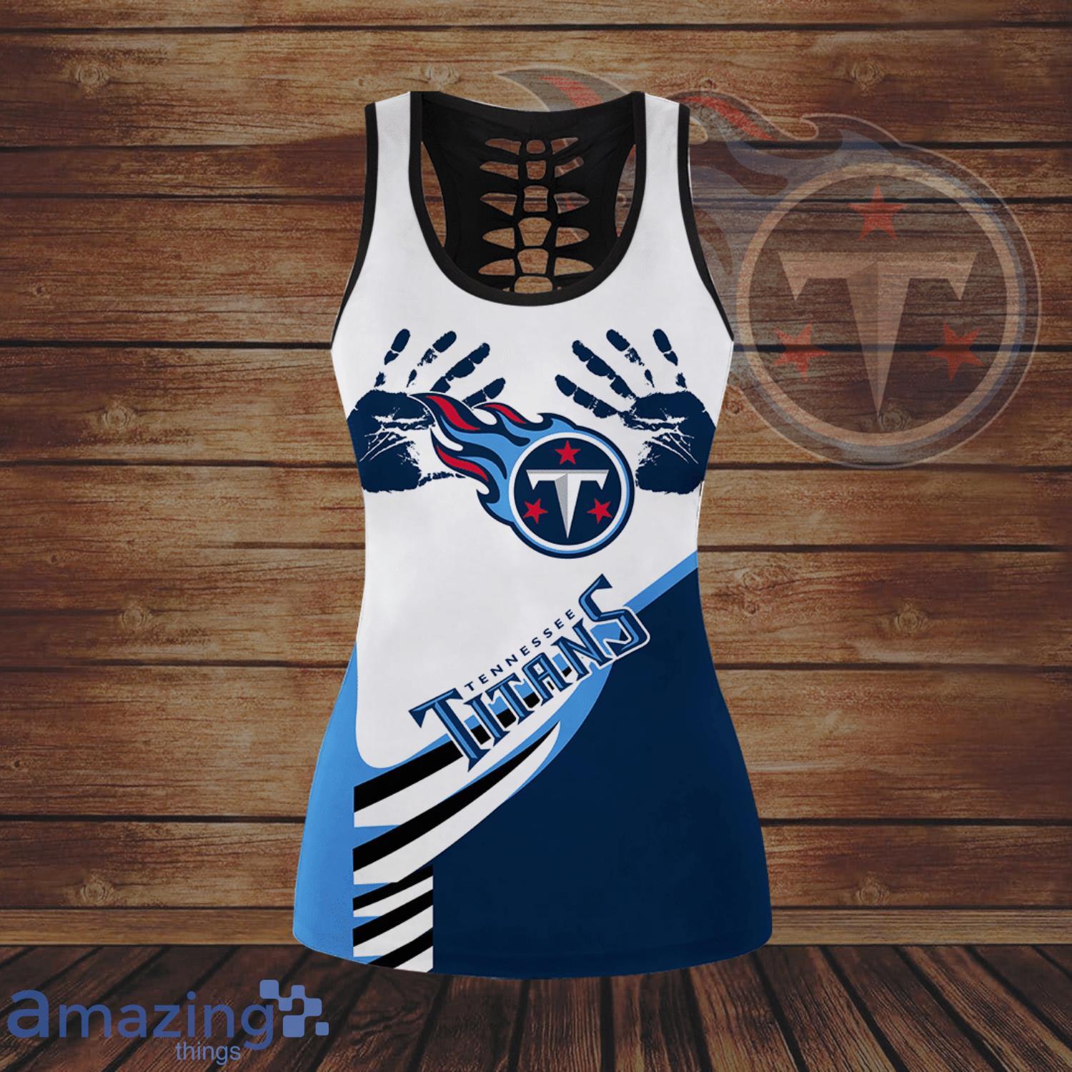 Tennessee Titans Handprint All Over Print 3D Combo Hollow Tank Top And  Leggings For Women