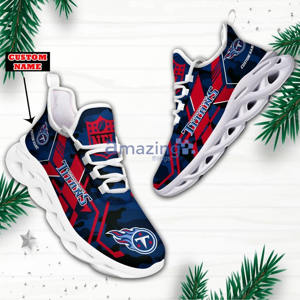 Tennessee Titans NFL Camo Custom Name Max Soul Shoes - Tennessee Titans NFL Camo Custom Name Max Soul Shoes