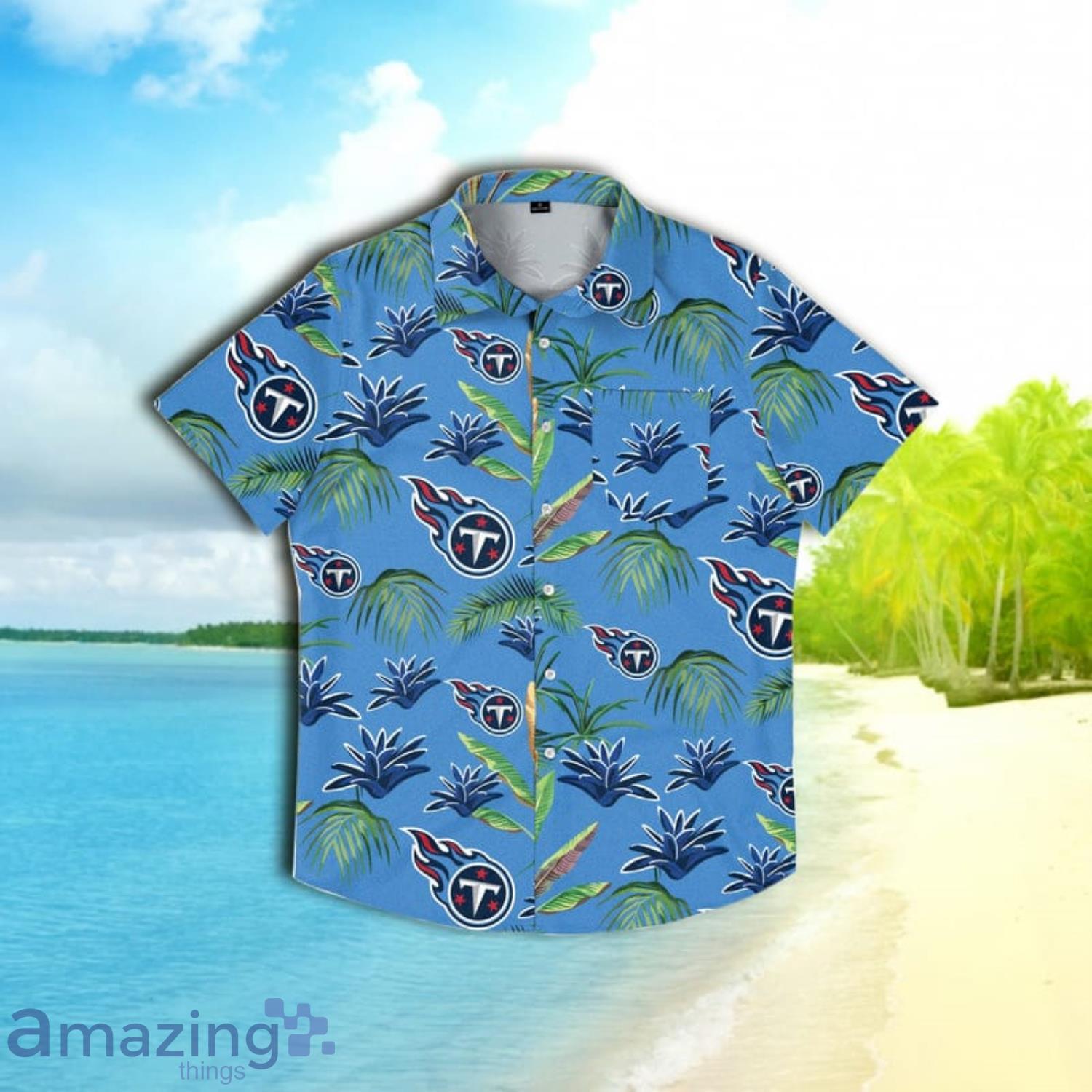 Tennessee Titans Nfl Mens Victory Vacay Short Sleeve Hawaiian Shirt Product Photo 1