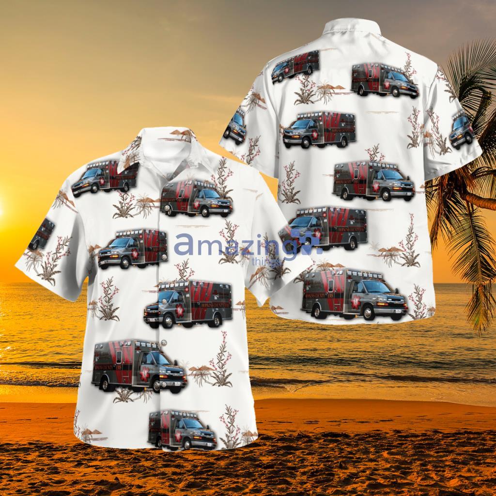 Texas Hopkins County EMS Hawaiian Shirt - DLMP2709BC02 Texas Hopkins County EMS Hawaiian Shirt