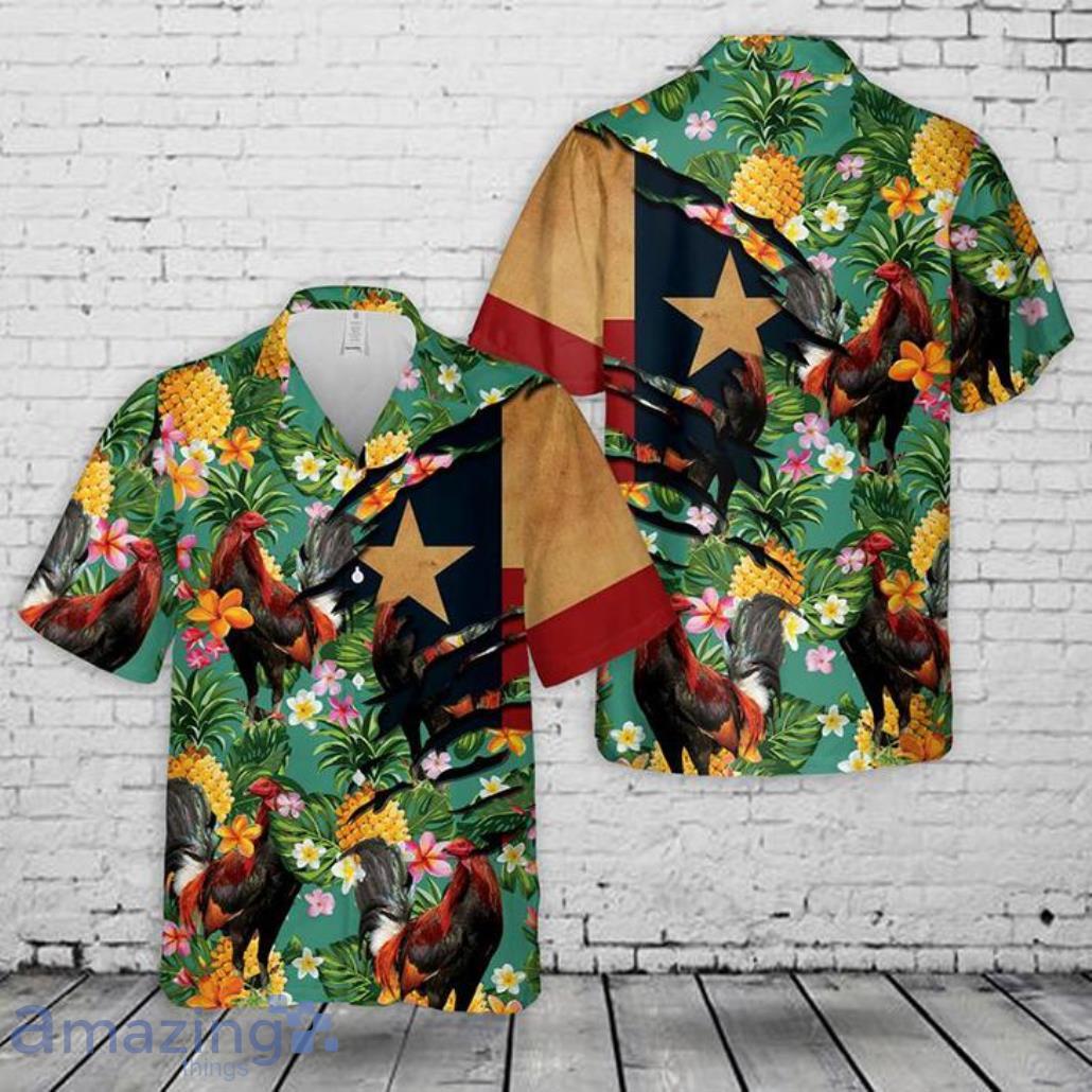 Texas Rooster Aloha Hawaiian Shirt Summer Gift Product Photo 1
