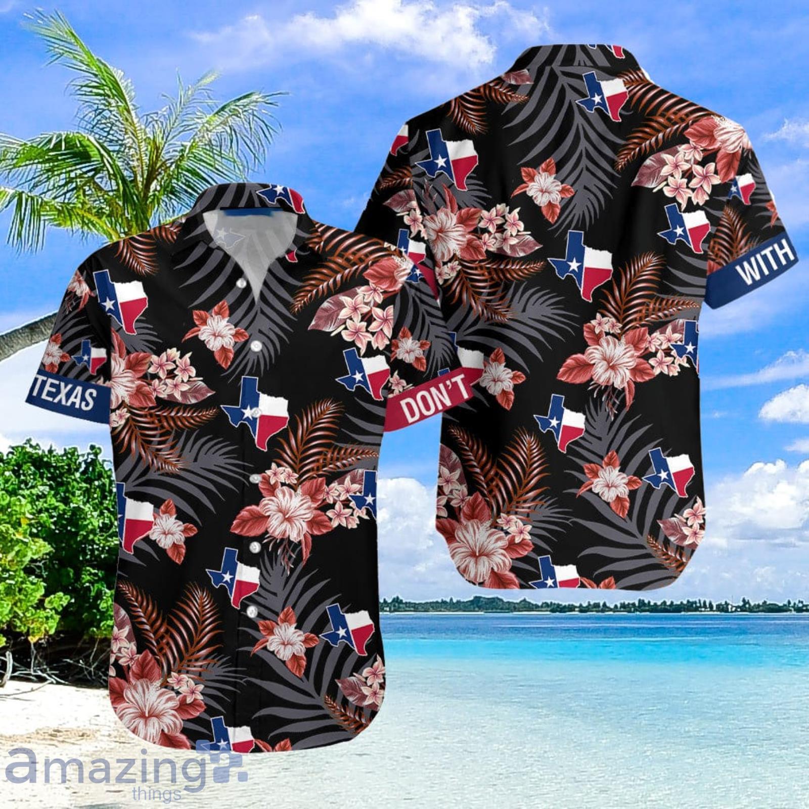 Texas Tropical Black Aloha Hawaiian Shirt Summer Gift Product Photo 1