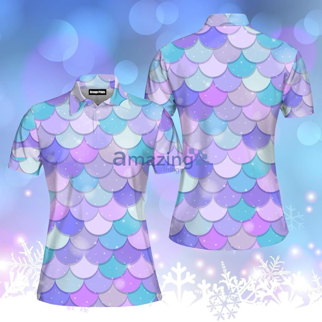 The Little Mermaid Blue Purple Polo Shirt  For Women - The Little Mermaid Blue Purple Polo Shirt  For Women  PO5658