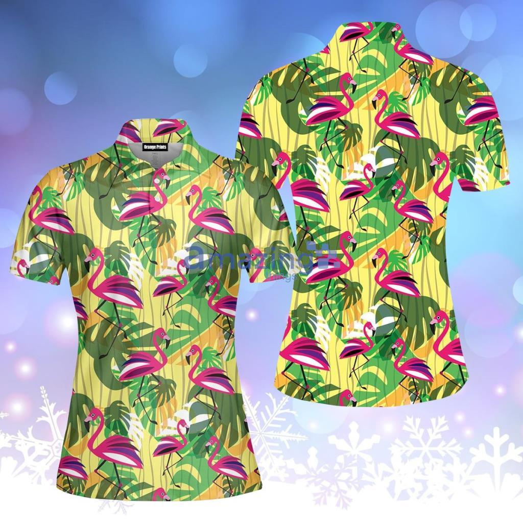 Thou Shall Not Try Me Flamingo Tropical Polo Shirt  For Women - Thou Shall Not Try Me Flamingo Tropical Polo Shirt  For Women  PO5439