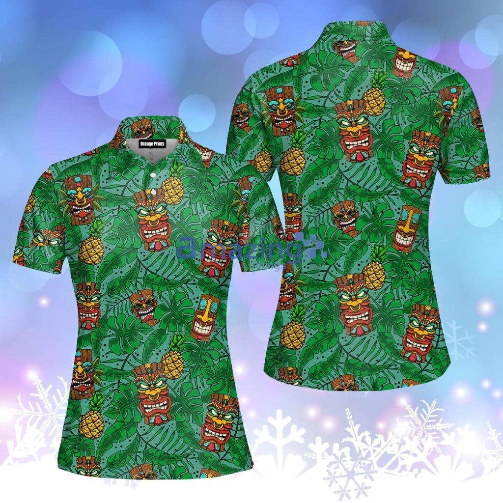 Tiki Tiki Aloha Polo Shirt  For Women - Tiki Tiki Aloha Polo Shirt  For Women  PO5600