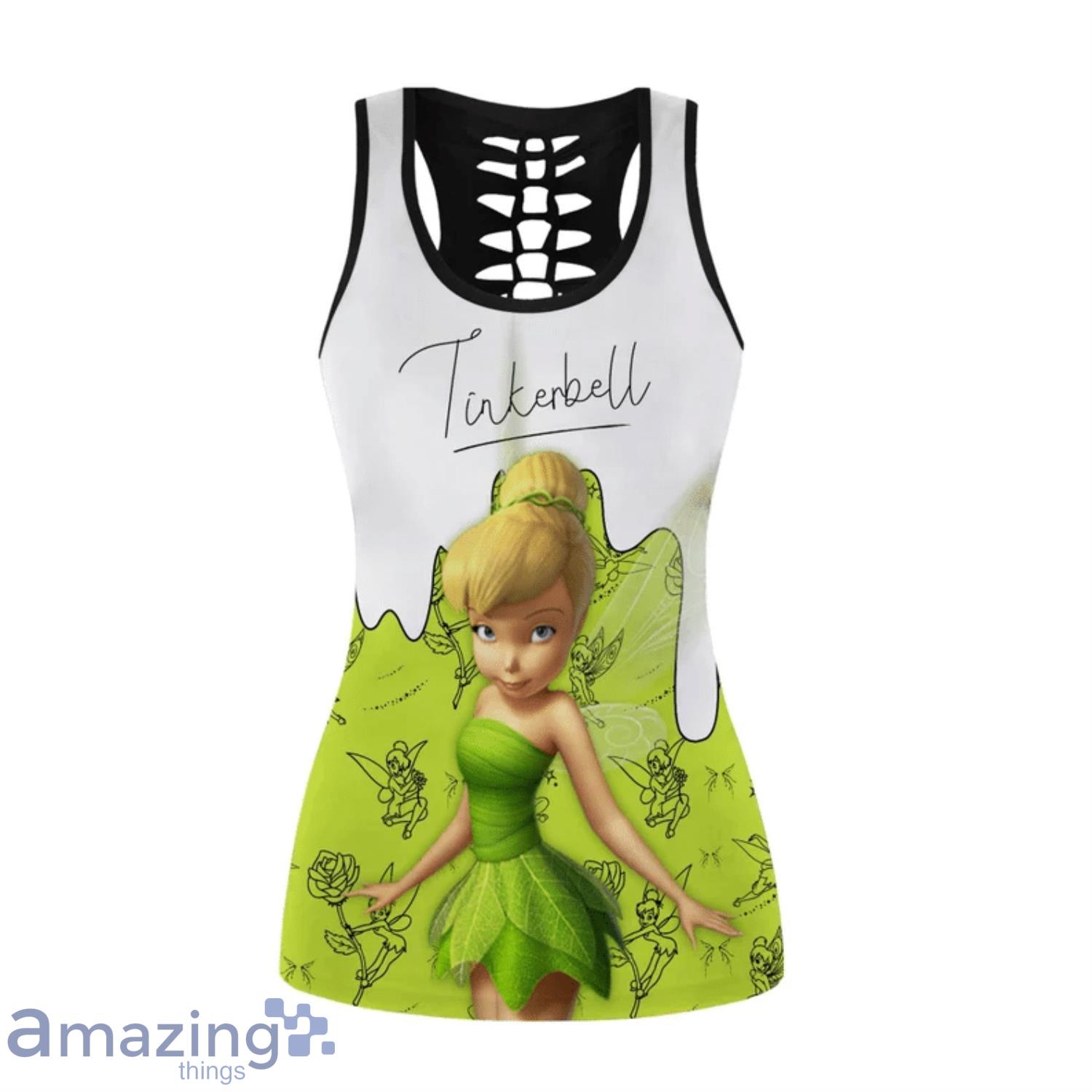 Tinker Bell Disney All Over Print 3D Combo Hollow Tank Top And Leggings For Women Product Photo 1