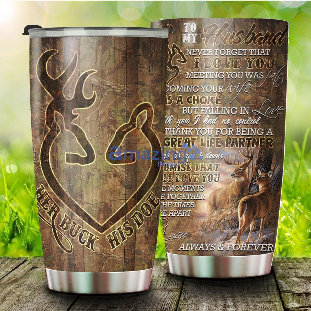 To My Husband, Deer Stainless Steel Tumbler - To My Husband, Deer Stainless Steel Tumbler