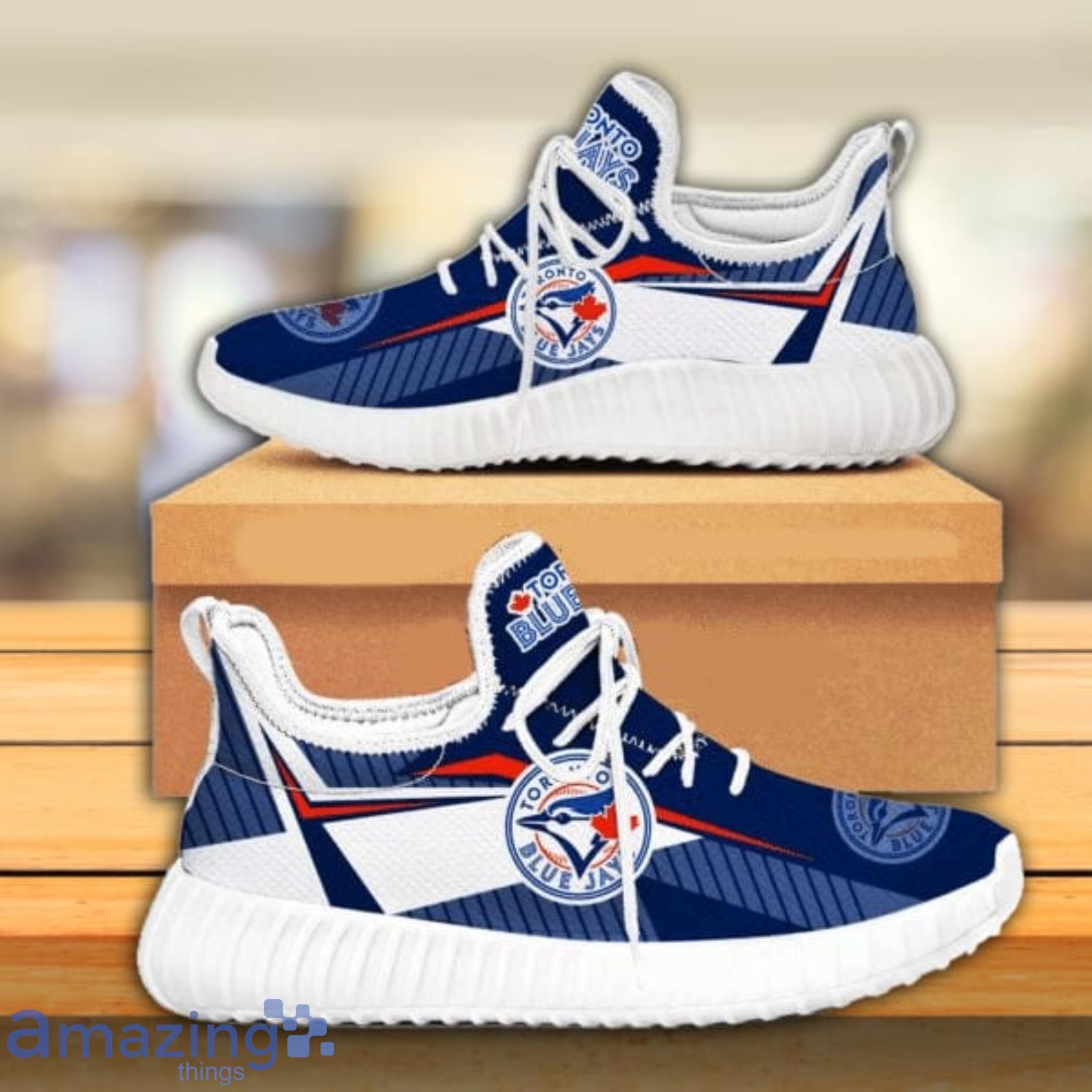 Toronto Blue Jays MLB Teams Football White Running Walking Shoes Reze Sneakers Product Photo 1