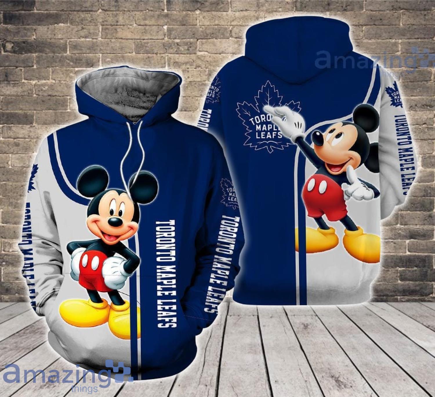 NHL Hockey Mickey Mouse Team Toronto Maple Leafs Hoodie 