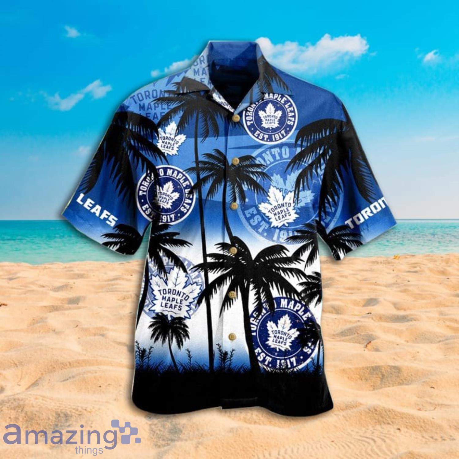 Toronto Maple Leafs Palm Tree Hawaiian Shhirt Gift For Fans Product Photo 1