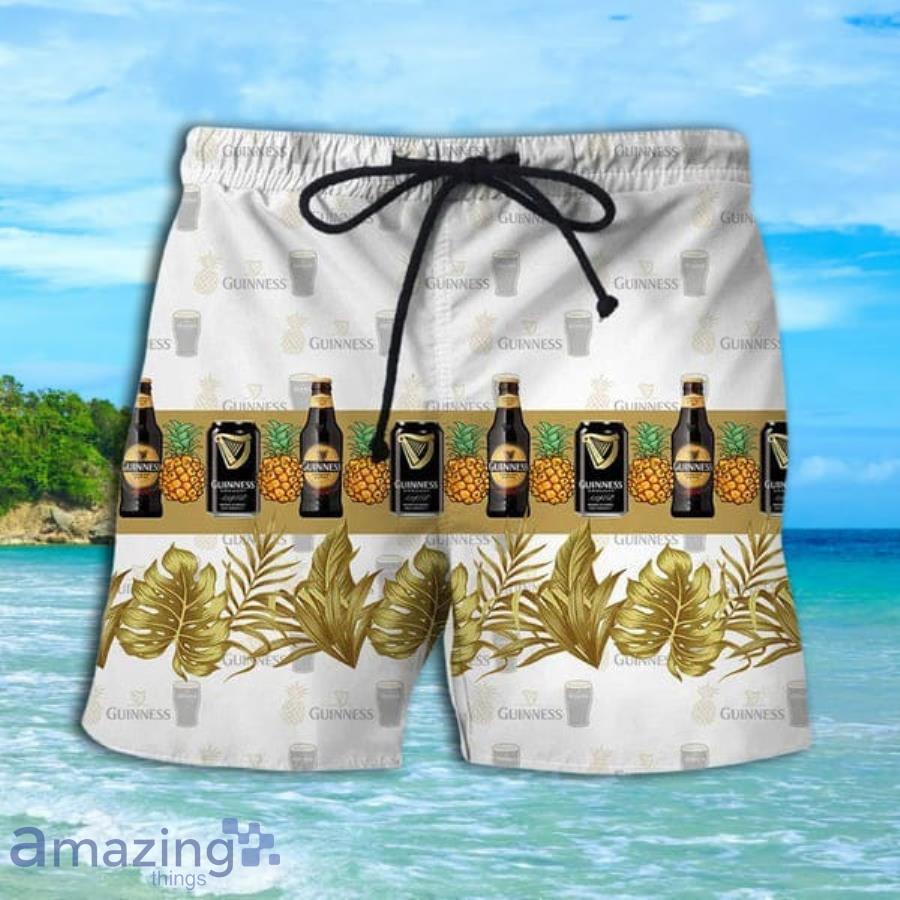 Tropical Pineapple Guinness Beer Short Sleeve Hawaiian Shirt And Short image Tropical Pineapple Guinness Beer Short Sleeve Hawaiian Shirt And Short Product Photo 2