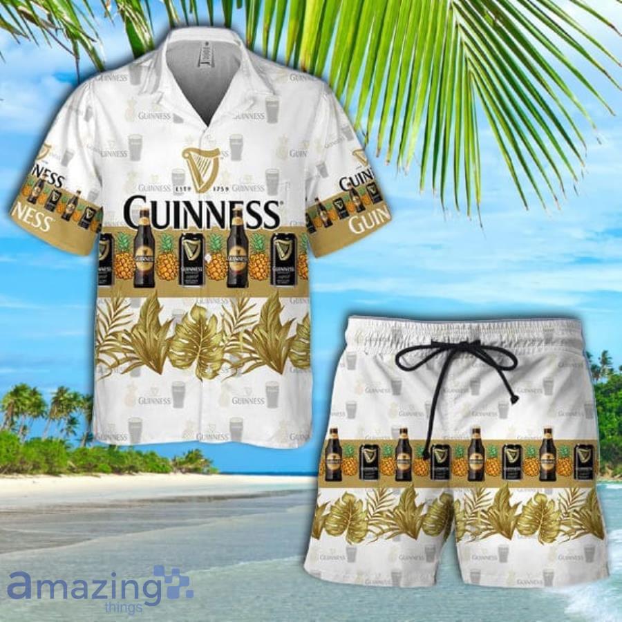 Tropical Pineapple Guinness Beer Short Sleeve Hawaiian Shirt And Short Product Photo 1 Tropical Pineapple Guinness Beer Short Sleeve Hawaiian Shirt And Short Product Photo 1