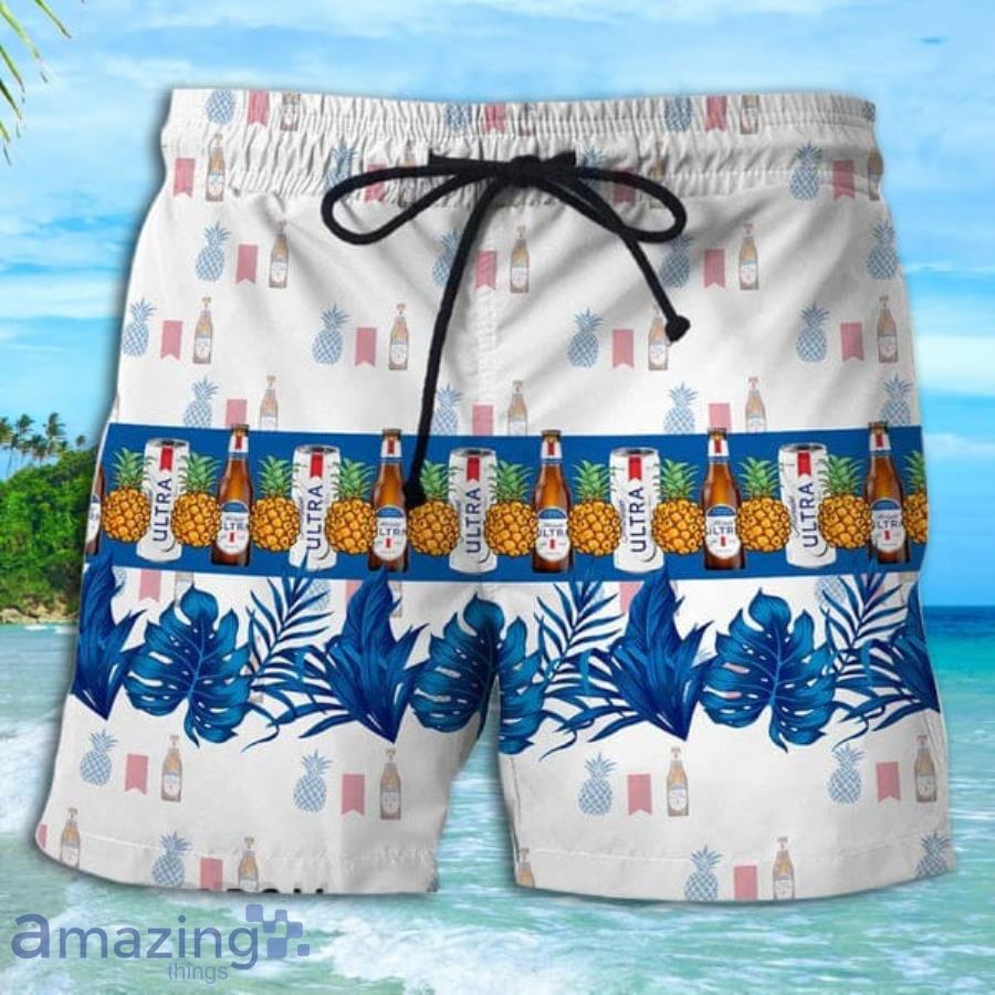 Tropical Pineapple Michelob Ultra Short Sleeve Hawaiian Shirt And Short image Tropical Pineapple Michelob Ultra Short Sleeve Hawaiian Shirt And Short Product Photo 2