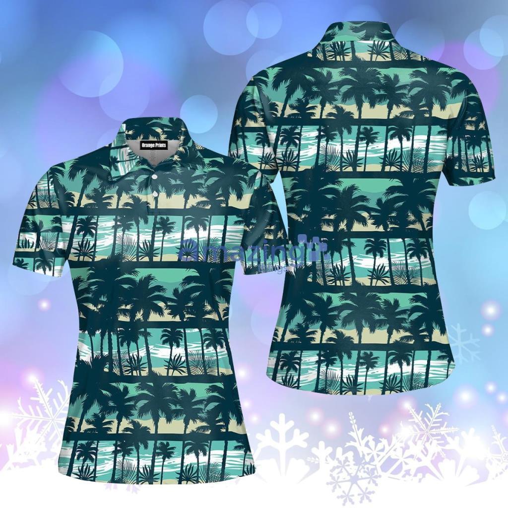 Tropical Vintage Polo Shirt  For Women - Tropical Vintage Polo Shirt  For Women  PO5185