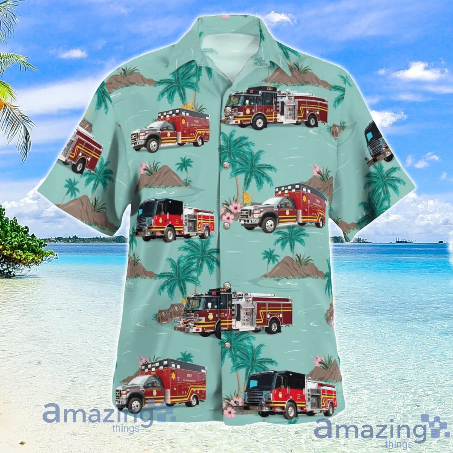 Troy Fire Protection District Shorewood Illinois Aloha Summer Vacation Gift Hawaiian Shirt image Troy Fire Protection District Shorewood Illinois Aloha Summer Vacation Gift Hawaiian Shirt Product Photo 2