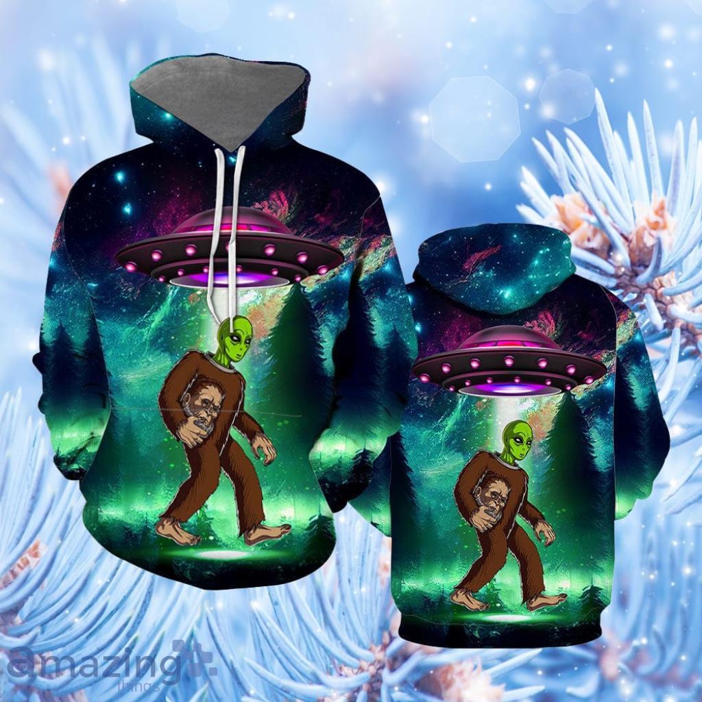 UFO BigFoot Alien Galaxy Get In Loser Hoodie 3D All Over Print - UFO BigFoot Alien Galaxy Get In Loser Hoodie Over Print  For Men & Women  HP5663