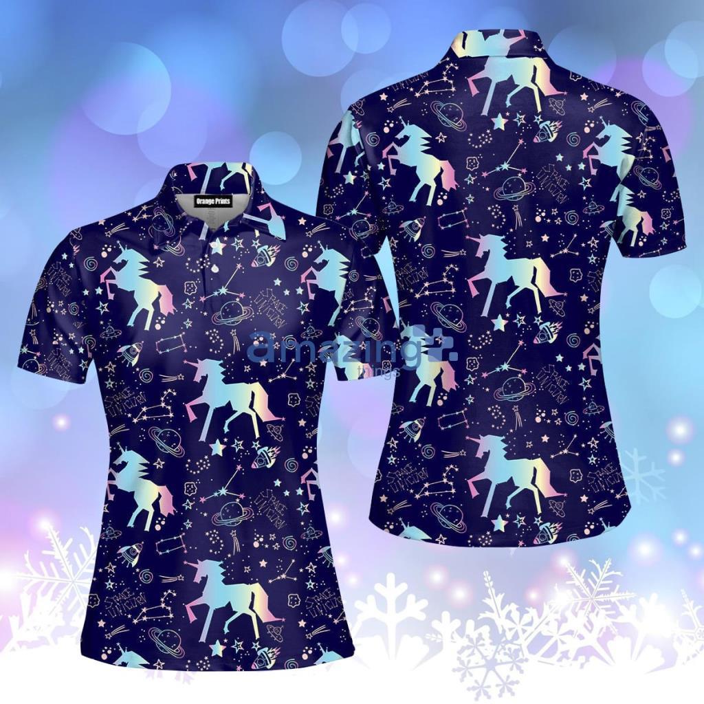 Unicorn Neon Polo Shirt  For Women - Unicorn Neon Polo Shirt  For Women  PO5685
