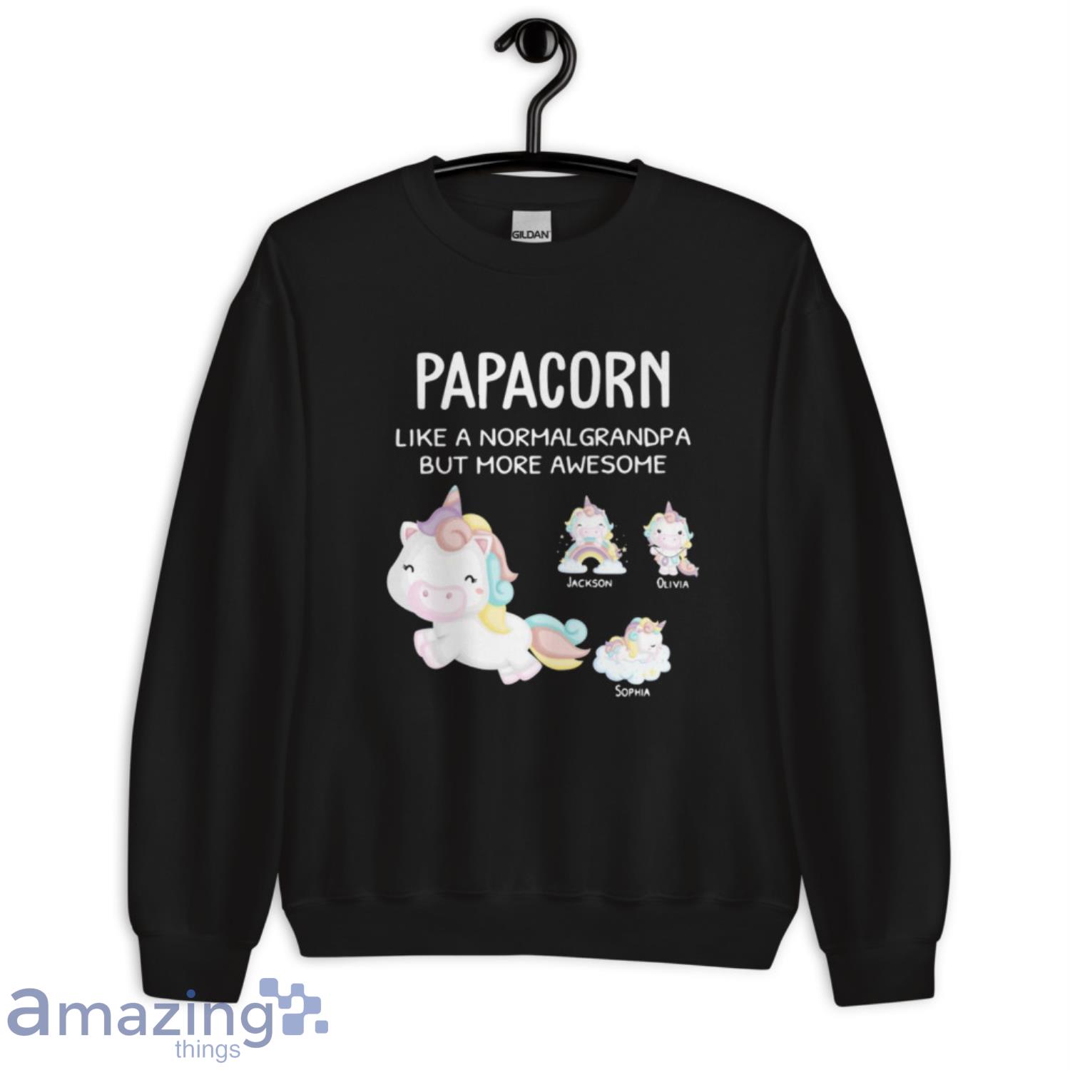 Unicorn Papacorn Like A Normal Grandpa But More Awesome Shirt image Unicorn Papacorn Like A Normal Grandpa But More Awesome Shirt - Unisex Crewneck Sweatshirt