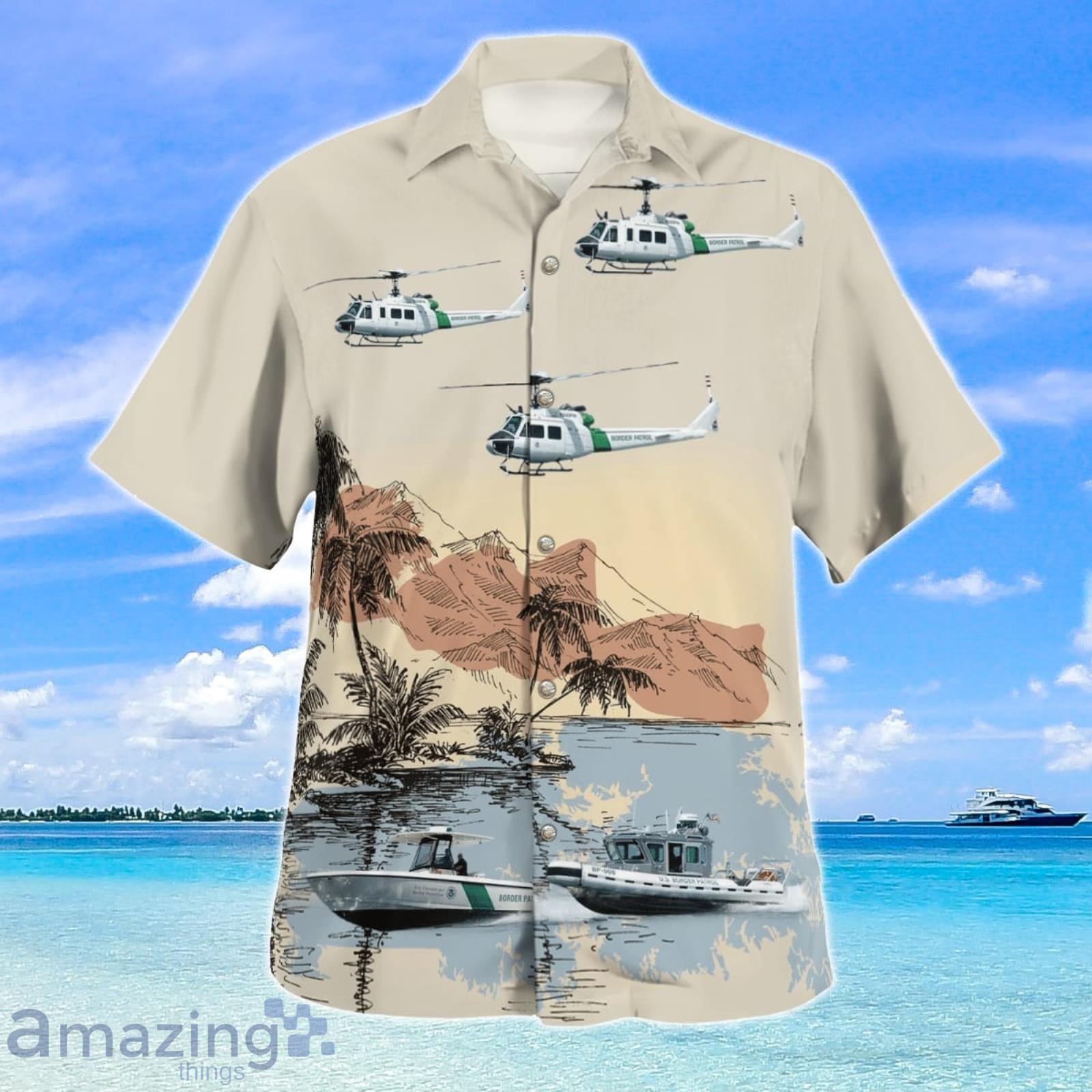 Us Border Patrol Helicopter And Boats Hawaiian Shirt - T-shirts