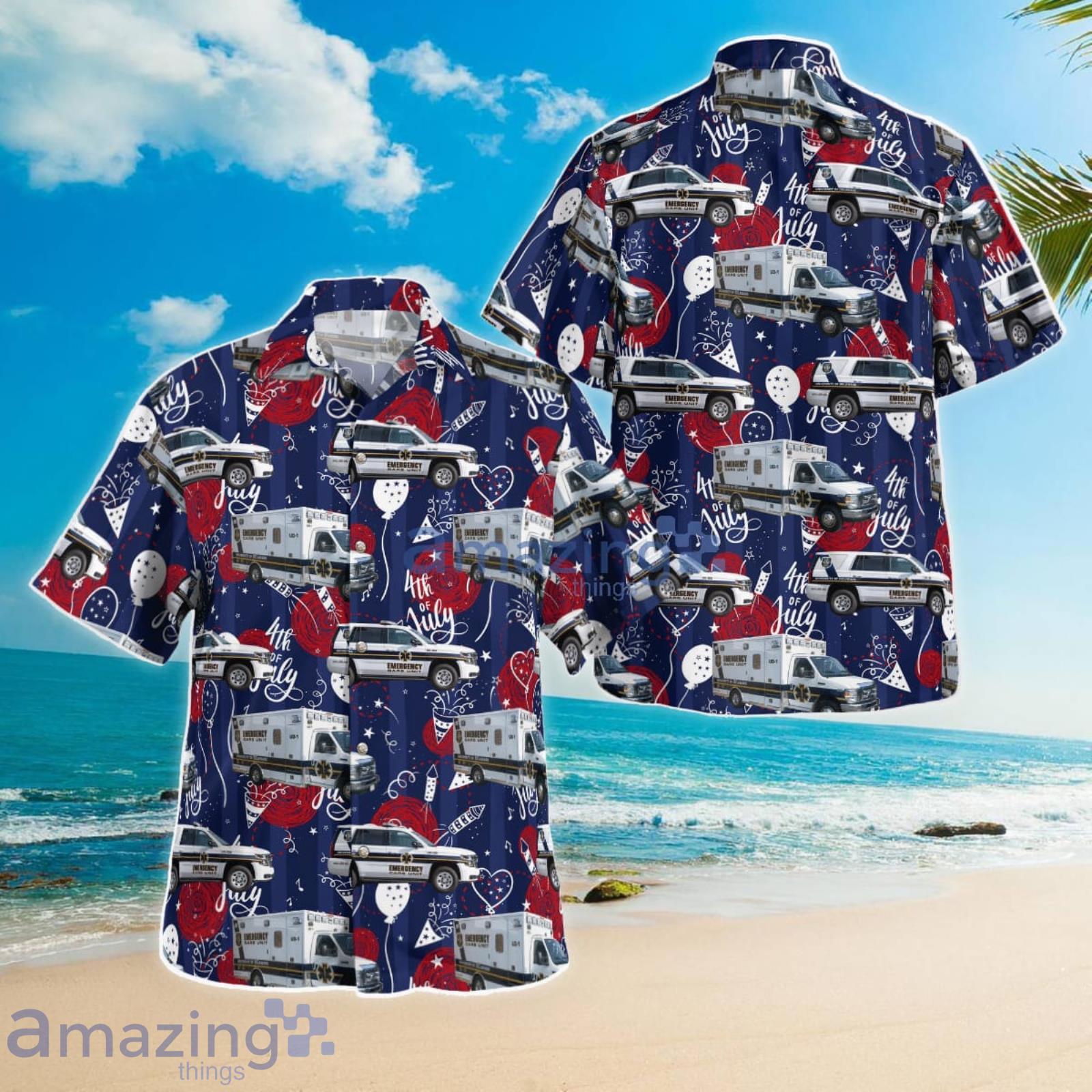 University of Delaware Emergency Care Unit Fleet Independence Day Summer Gift Hawaiian Shirt Product Photo 1