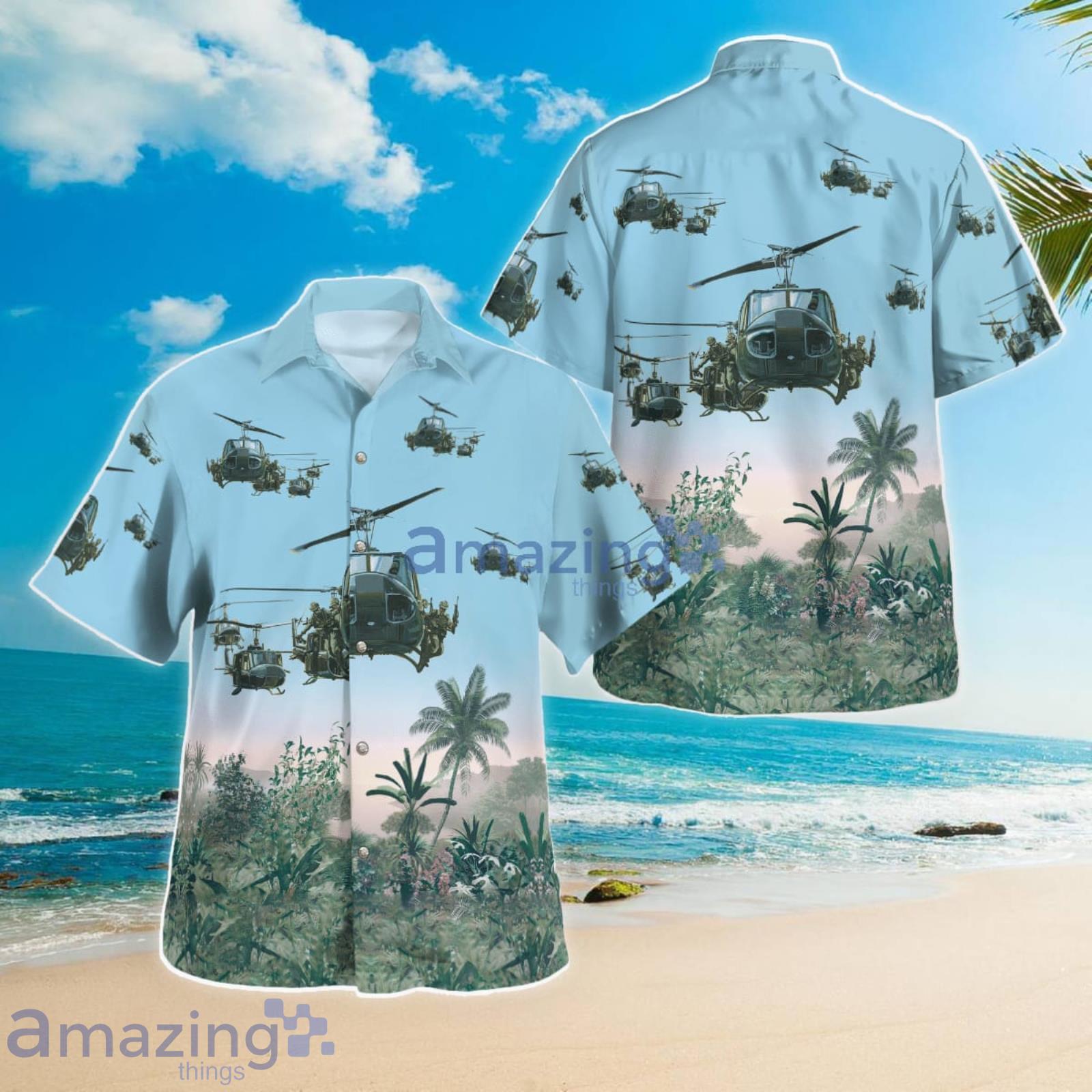 US Army Bell UH-1 Huey Summer Gift Hawaiian Shirt Product Photo 1