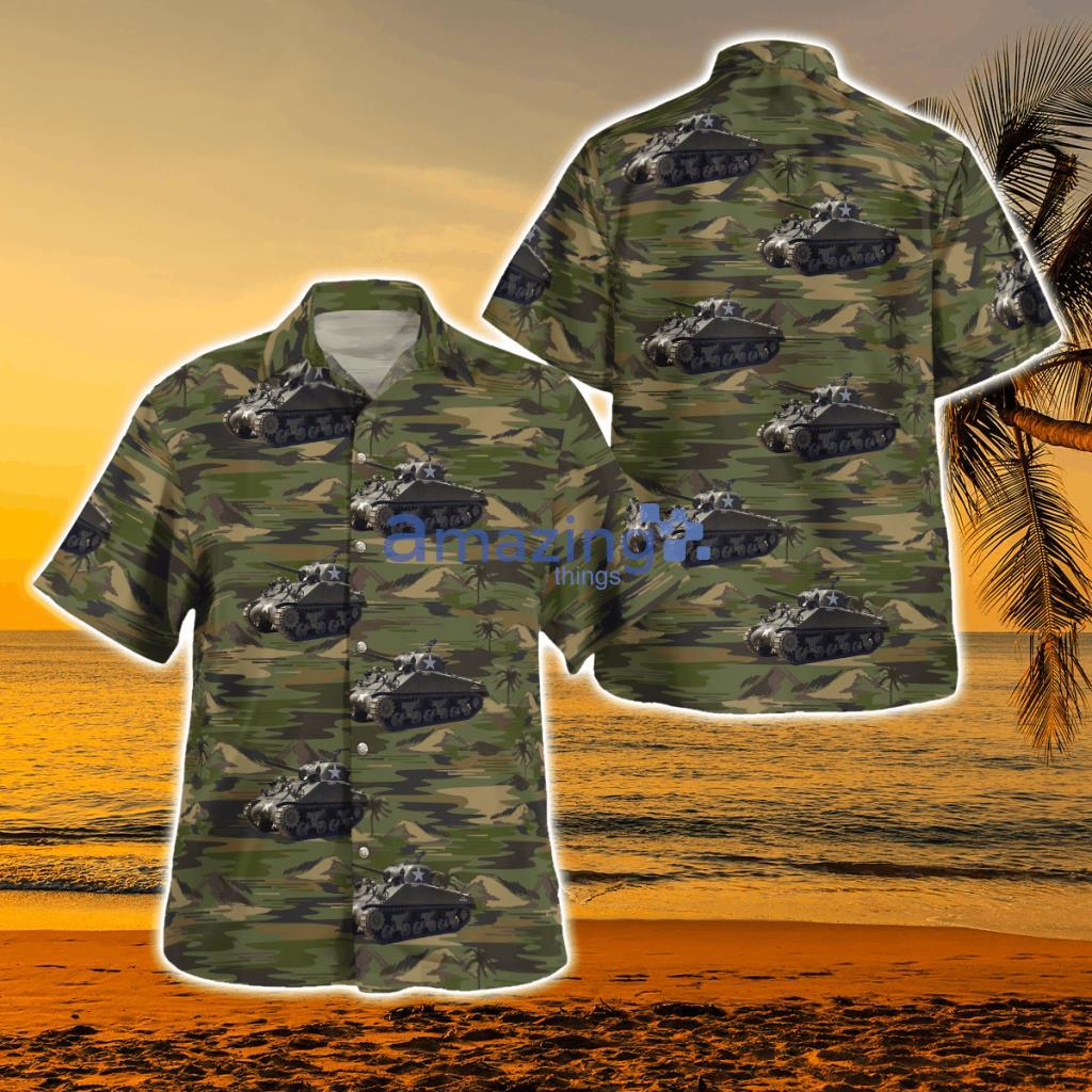 US Army M4A3 Sherman Hawaiian Shirt - DLTT2804BG02 US Army M4A3 Sherman Hawaiian Shirt US Army M4A3 Sherman Hawaiian Shirt - DLTT2804BG02 US Army M4A3 Sherman Hawaiian Shirt