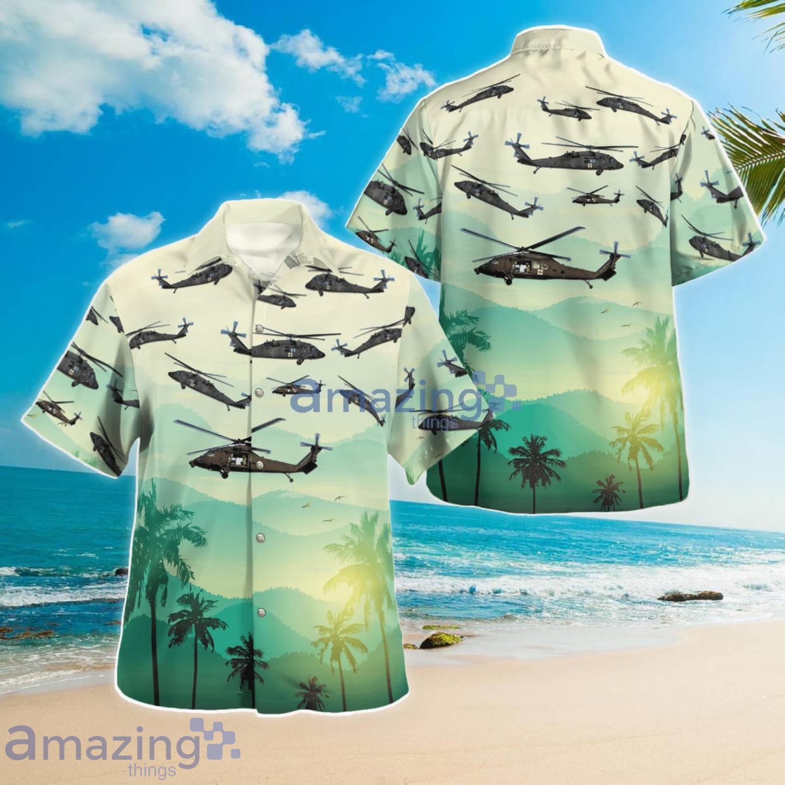 US Army Sikorsky HH-60M MEDEVAC Black Hawk Helicopter Summer Gift Hawaiian Shirt Product Photo 1