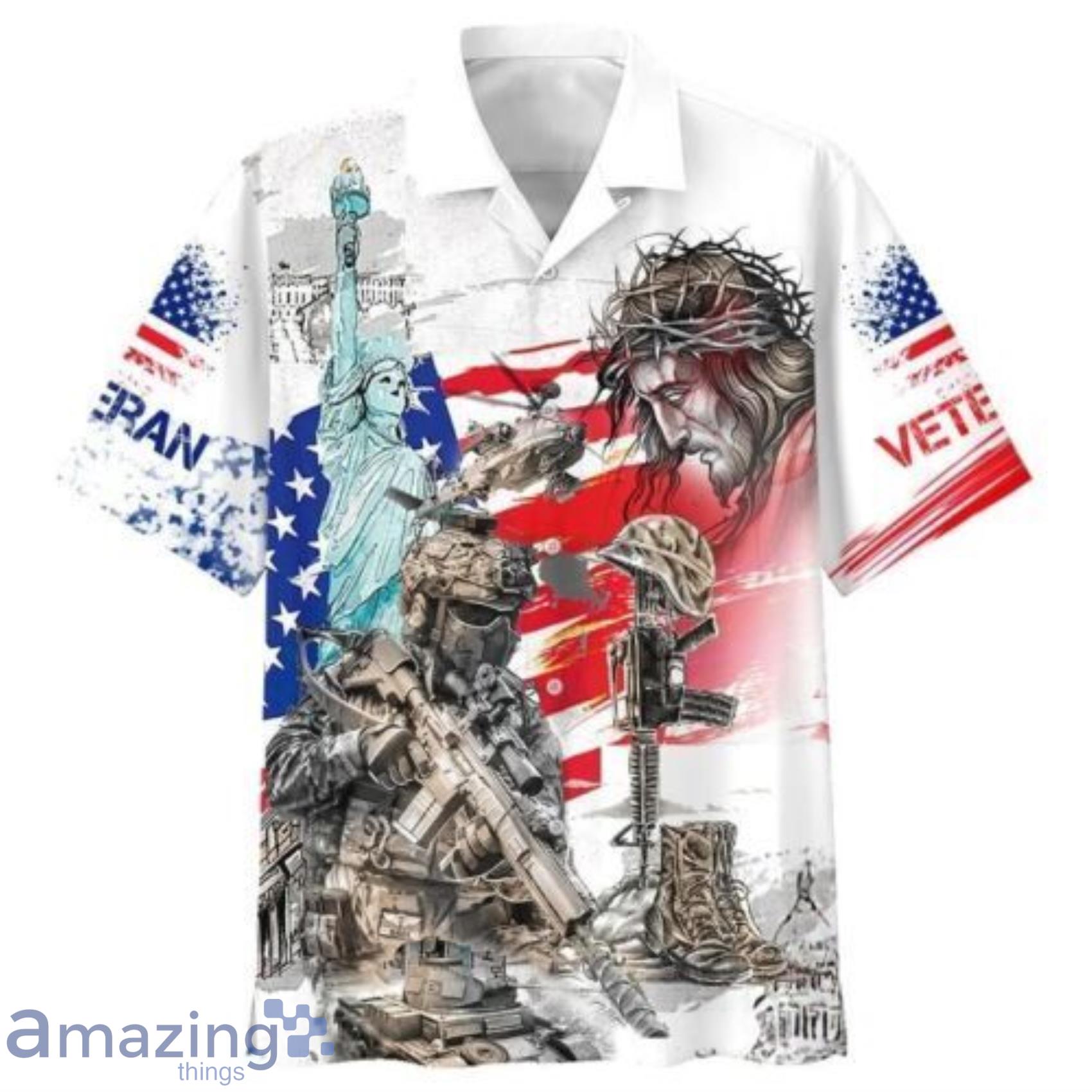 US Army Veteran Jesus Army Hawaiian Shirt Product Photo 1 US Army Veteran Jesus Army Hawaiian Shirt Product Photo 1