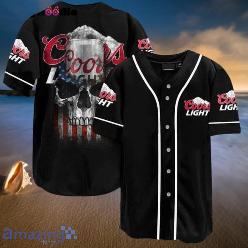 Lite Beer Skull All Over Print Baseball Jersey Shirt Summer Gift