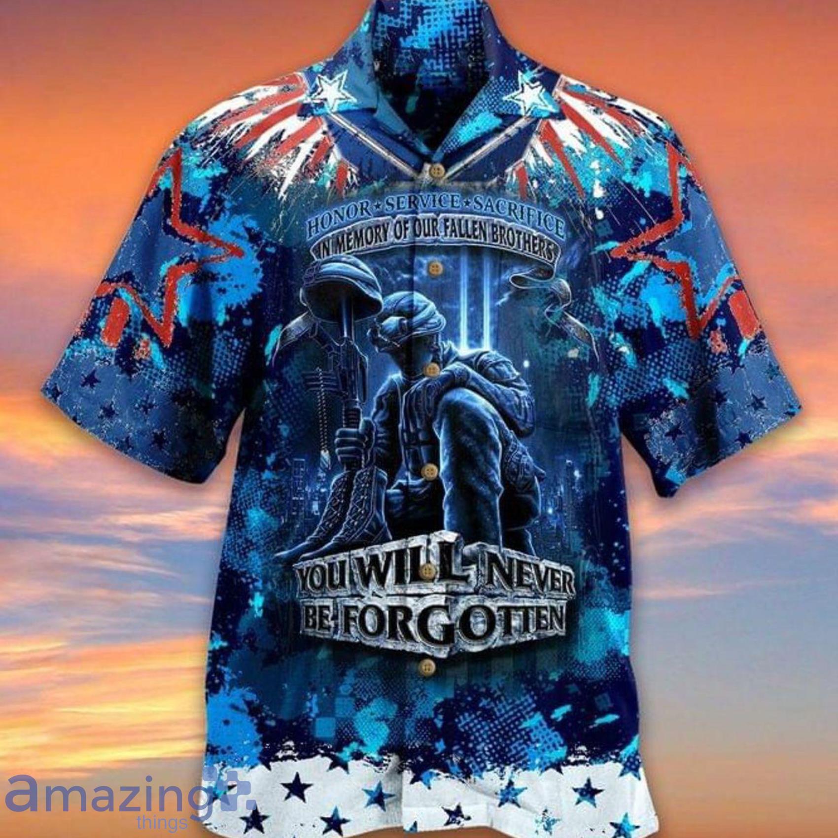 Veteran Honor Service Sacrifice In Memory Of Our Fallen Brothers Hawaiian Shirt Product Photo 1