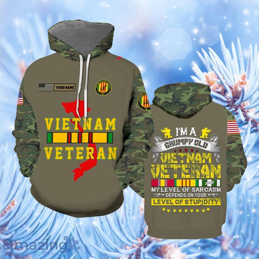 Vietnam Veterans Custom Name Hoodie 3D All Over Print