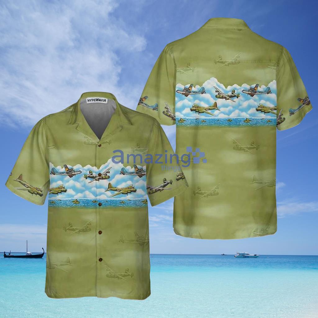 Vintage Aircraft Camo Pattern Hawaiian Shirt - Vintage Aircraft Camo Pattern Hawaiian Shirt