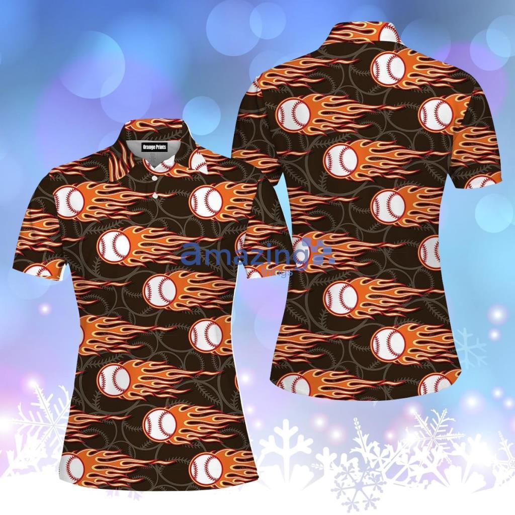 Vintage Baseball Fire Polo Shirt  For Women - Vintage Baseball Fire Polo Shirt  For Women  PO5297