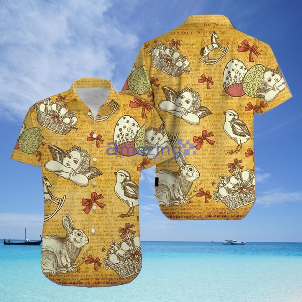 Vintage Happy Easter Hawaiian Shirt - Vintage Happy Easter Hawaiian Shirt