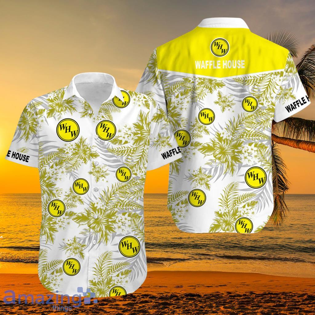 Tropical Coconut Pattern Waffle House Hawaiian Shirt