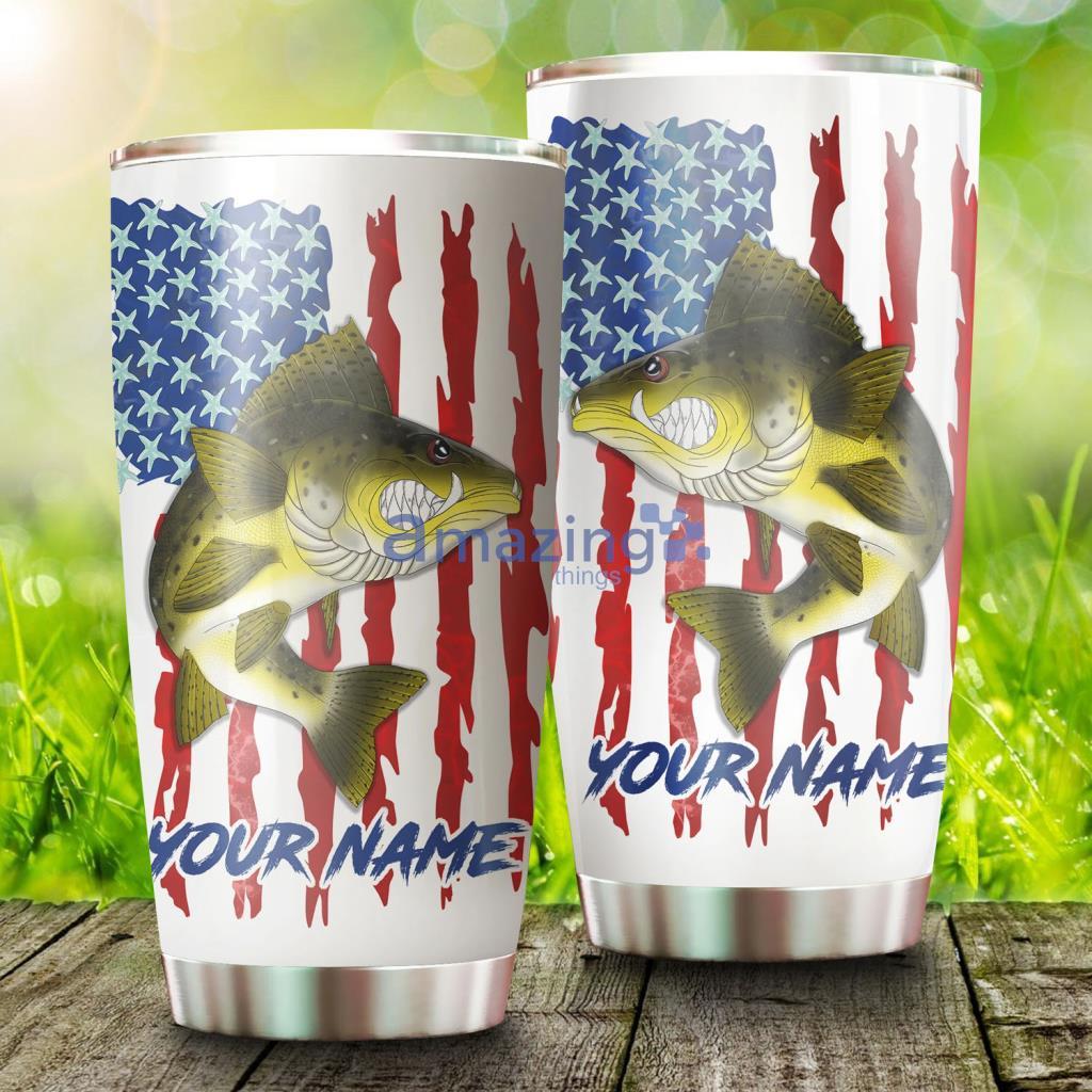 Walleye Fishing Tumbler Cup Customize name Personalized