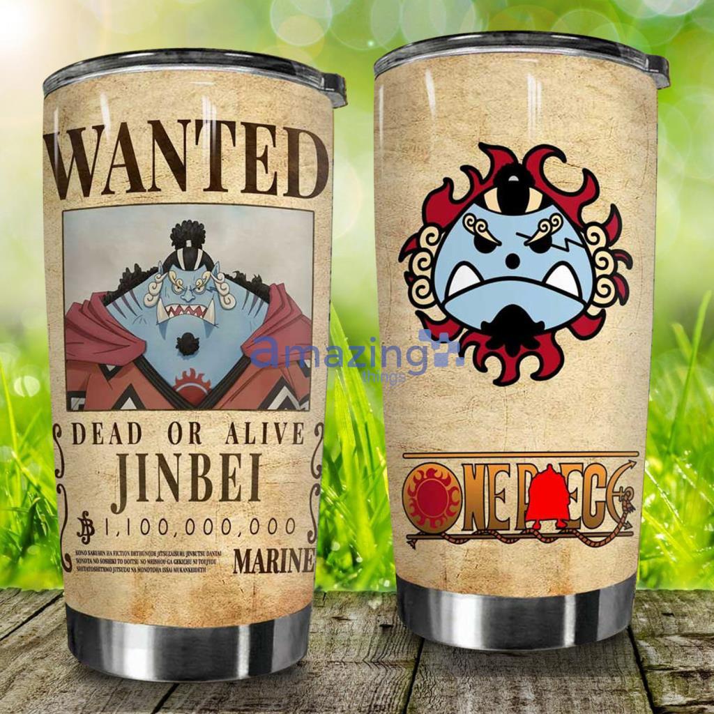 Wanted Dead Or Alive Jinbei Stainless Steel One Piece Tumbler - Wanted Dead Or Alive Jinbei Stainless Steel One Piece Tumbler