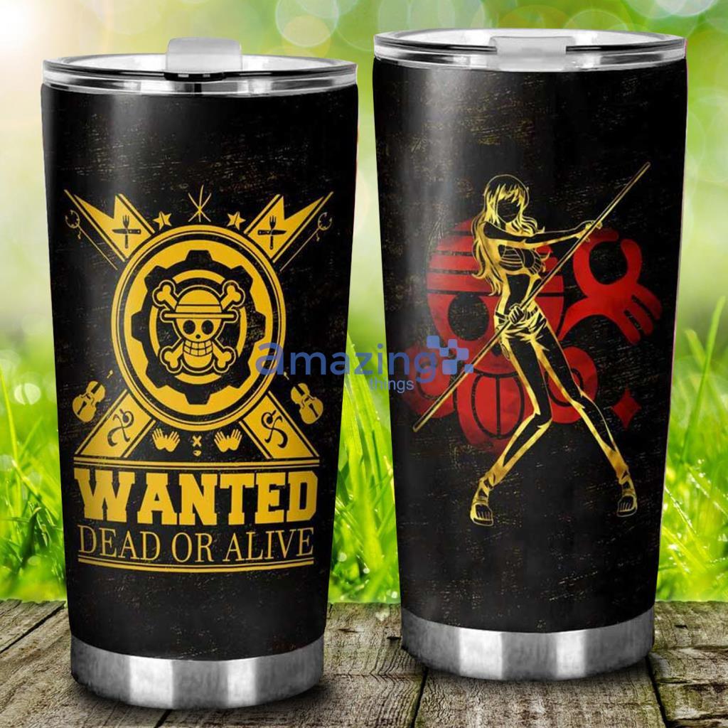 Wanted Dead Or Alive Nami Stainless Steel One Piece Tumbler - Wanted Dead Or Alive Nami Stainless Steel One Piece Tumbler