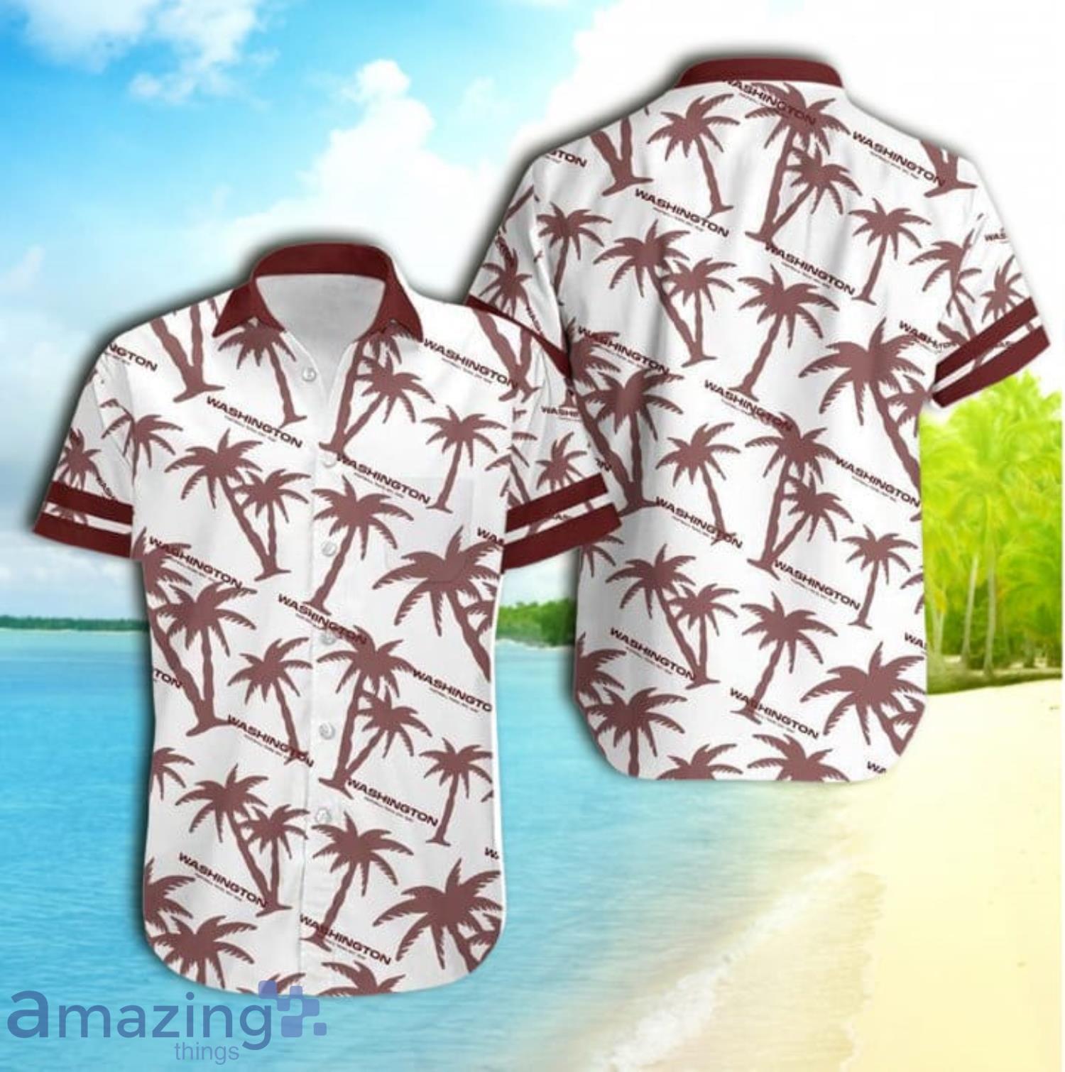 Washington Football Team Coconut Tree Nfl Gift For Fan Hawaii Shirt Product Photo 1
