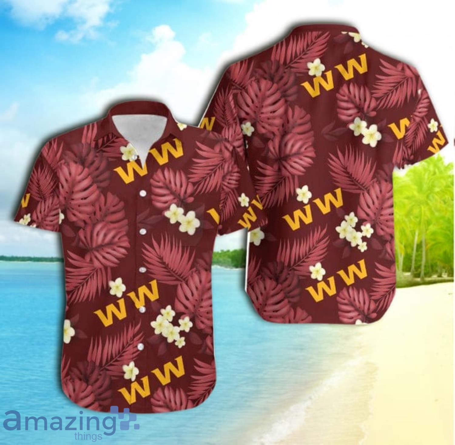 Washington Football Team Nfl Gift For Fan Short Sleeve Hawaiian Shirt Product Photo 1 Washington Football Team Nfl Gift For Fan Short Sleeve Hawaiian Shirt Product Photo 1
