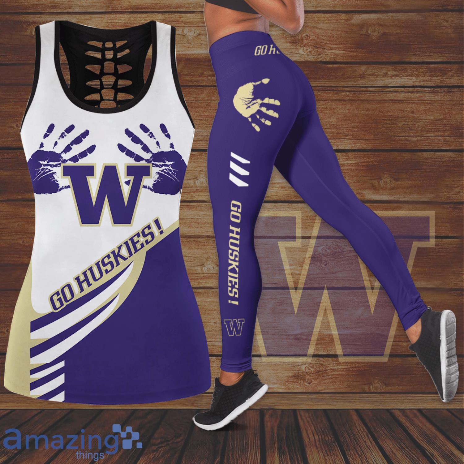 Washington Commanders Handprint All Over Print 3D Combo Hollow Tank Top And  Leggings For Women