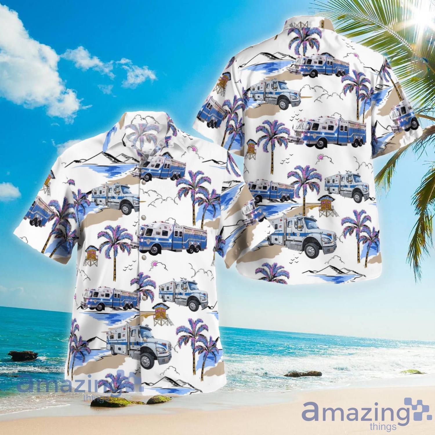 Wayne New Jersey Wayne Township Memorial First Aid Squad Aloha Summer Gift Hawaiian Shirt Product Photo 1