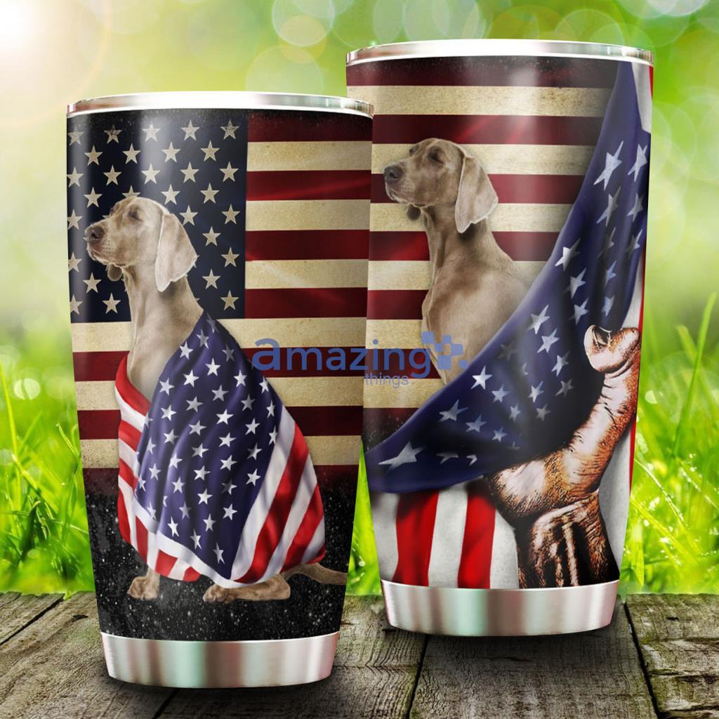 Weimaraner American Patriot Stainless Steel Tumbler - Weimaraner American Patriot Stainless Steel Tumbler